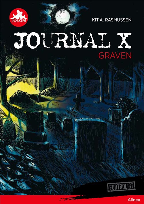 Journal X: Graven

Anders og hans ven Kalle graver dybere i en sag, der foregår på kirkegården.
Den 13. i hver måned bliver grave åbnet i nattens mørke. Drengene beslutter sig for at finde ud af, hvem eller hvad der står bag. Bliver gravene åbnet nedefra? Eller foregår der mystiske ritualer på kirkegården om natten?
Da Anders og Kalle er ved at opklare sagen, bliver de begravet i svar, som gør det svært at trække vejret.

“Det her er blade fra en blodbøg, plukket ved midnat på en måneløs nat.”
Anders nikker, som om han er helt med.
“Og her har vi huden. Skrællet af en nyligt afdød i tykke flager.”
Kalle prøver at holde kvalmen tilbage. Anders nikker lidt mindre ivrigt.
“Og blod. Det er jo det vigtigste,” siger hun. “Tappet fra et barn på under to år.”
“Blod?” Kalles stemme ryster.

Bog skrevet af Kit A. Rasmussen